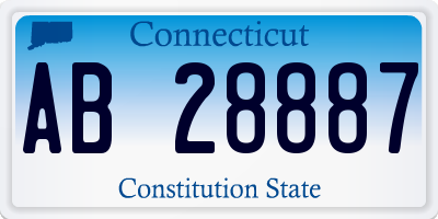 CT license plate AB28887