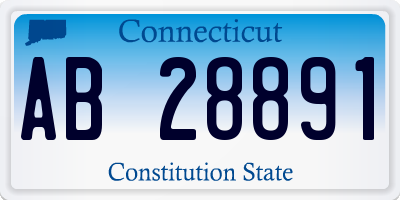 CT license plate AB28891