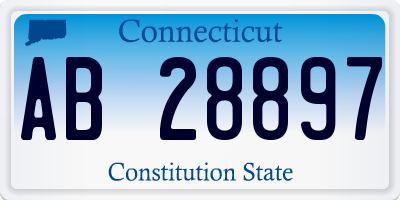 CT license plate AB28897