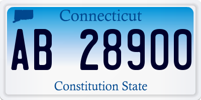 CT license plate AB28900