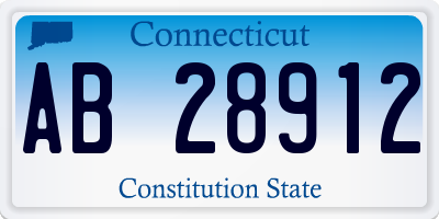 CT license plate AB28912