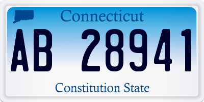 CT license plate AB28941