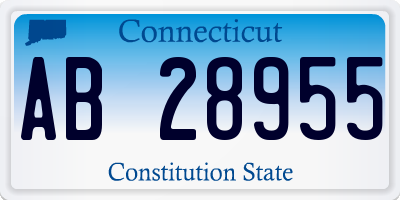 CT license plate AB28955