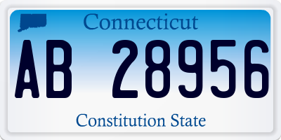 CT license plate AB28956