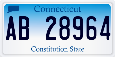 CT license plate AB28964