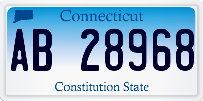 CT license plate AB28968