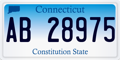 CT license plate AB28975