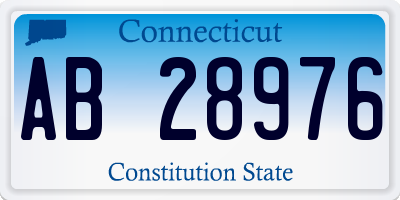 CT license plate AB28976