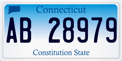 CT license plate AB28979