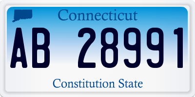 CT license plate AB28991