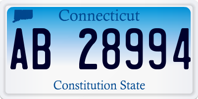 CT license plate AB28994