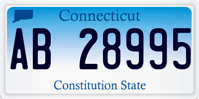 CT license plate AB28995