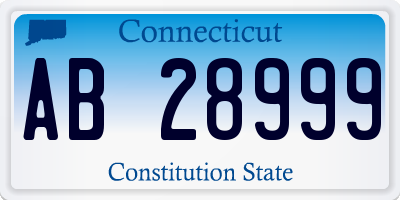 CT license plate AB28999