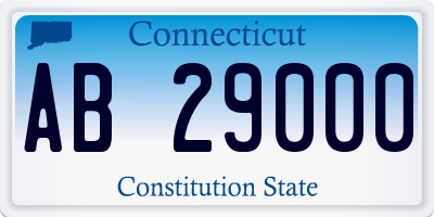 CT license plate AB29000