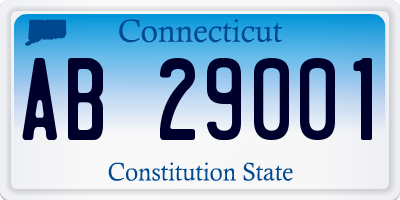 CT license plate AB29001