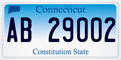 CT license plate AB29002