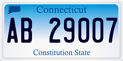 CT license plate AB29007