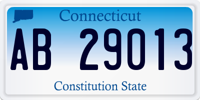 CT license plate AB29013