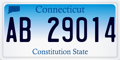 CT license plate AB29014