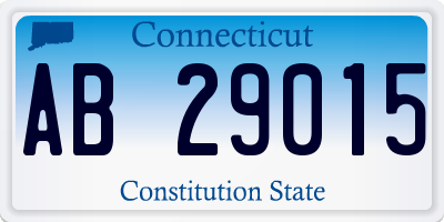 CT license plate AB29015