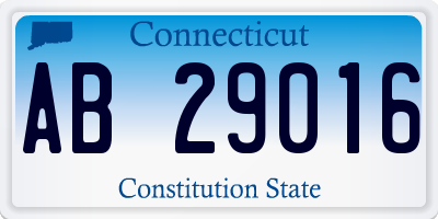 CT license plate AB29016