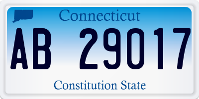 CT license plate AB29017