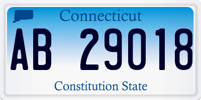CT license plate AB29018