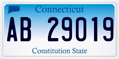 CT license plate AB29019
