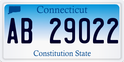 CT license plate AB29022