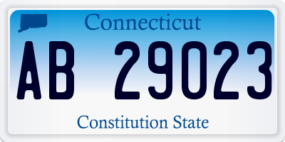 CT license plate AB29023