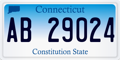 CT license plate AB29024