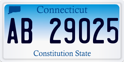 CT license plate AB29025