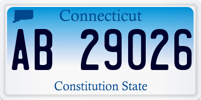 CT license plate AB29026