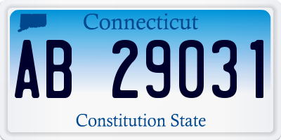 CT license plate AB29031