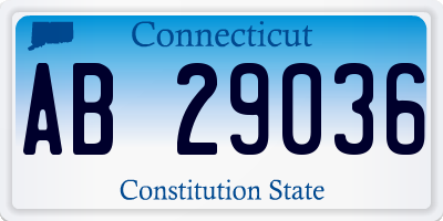 CT license plate AB29036