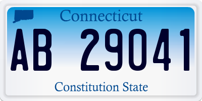 CT license plate AB29041