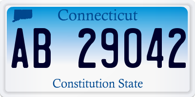 CT license plate AB29042