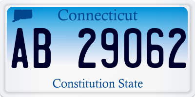 CT license plate AB29062