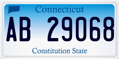 CT license plate AB29068