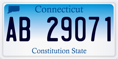 CT license plate AB29071