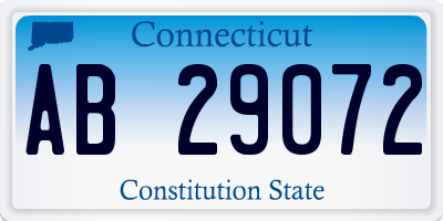CT license plate AB29072