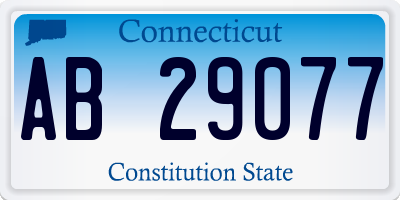 CT license plate AB29077