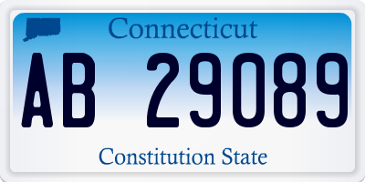 CT license plate AB29089