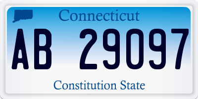CT license plate AB29097