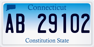 CT license plate AB29102
