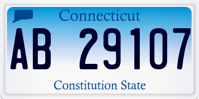 CT license plate AB29107