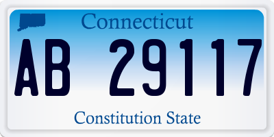 CT license plate AB29117