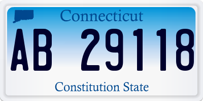 CT license plate AB29118