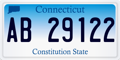 CT license plate AB29122