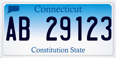 CT license plate AB29123